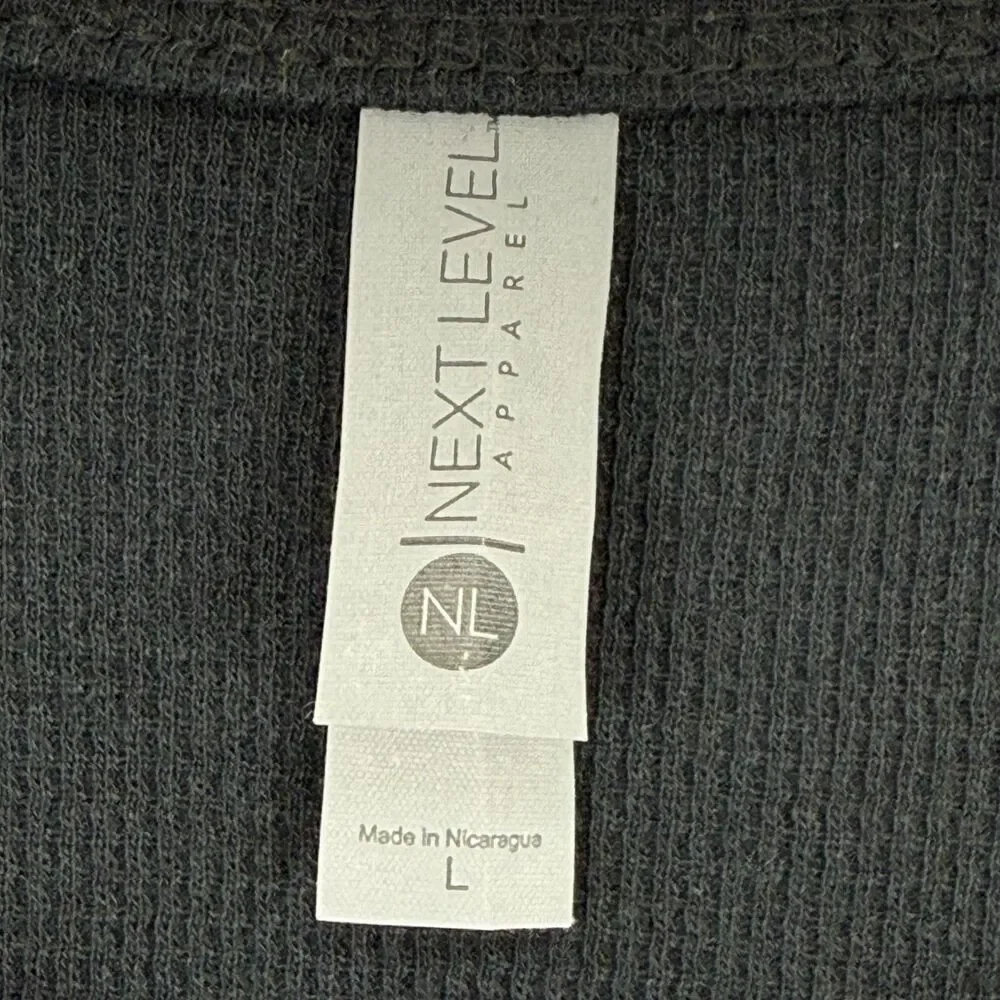 NEXT LEVEL BLACK THERMAL LONG SLEEVE SIZE L T-SHIRT U.S. SKI & SNOWBOARD
